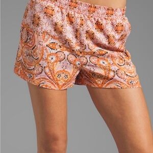 BCBMaxazria Women's Paisley Print Flowy Vacation Colorful Shorts Size Medium